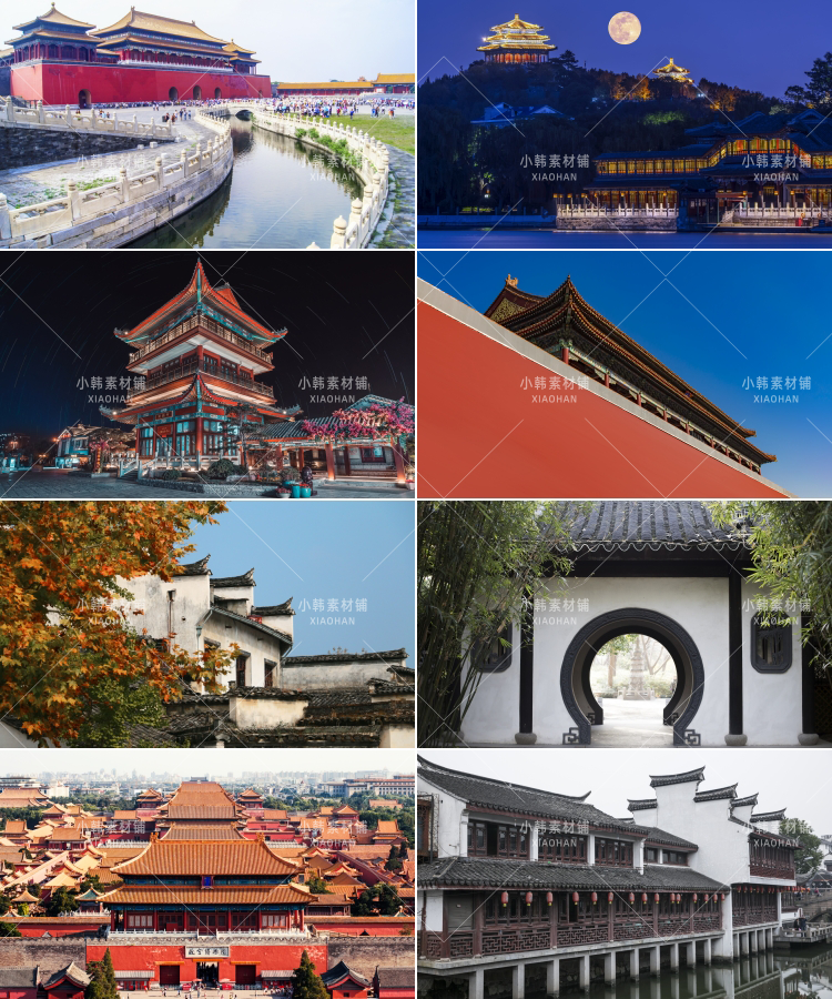 古建筑景观风景横版高清抖音自媒体pr剪辑背景图片素材