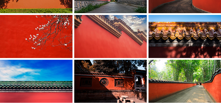 红墙宫殿禅意古典建筑旅游风景清新照片摄影抖音高清图片设计素材