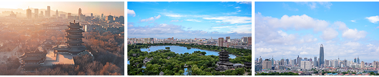 山东济南大明湖夜景趵突泉景点旅游风景城市建筑摄影照片图片素材