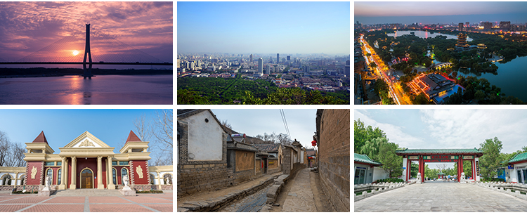 山东济南大明湖夜景趵突泉景点旅游风景城市建筑摄影照片图片素材