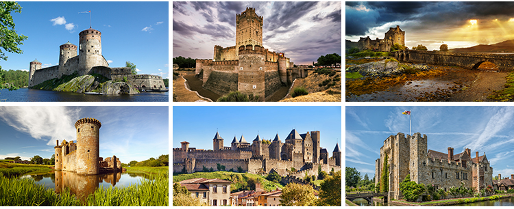 欧式建筑景观复古城堡古堡欧洲古典风景碉楼JPG设计合成图片素材