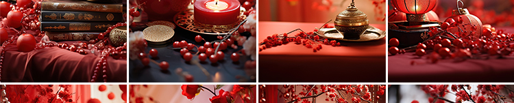 新年春节过年货祝福红色喜庆新春抖音直播间绿幕背景虚拟图片素材