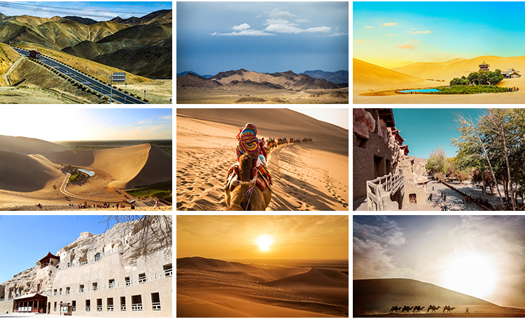 敦煌风景区月牙泉鸣沙山旅游自然风光沙漠莫高窟JPG摄影图片素材