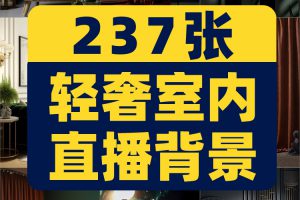 高级感轻奢室内窗帘客厅卧室台灯直播间虚化高清绿幕背景图片素材