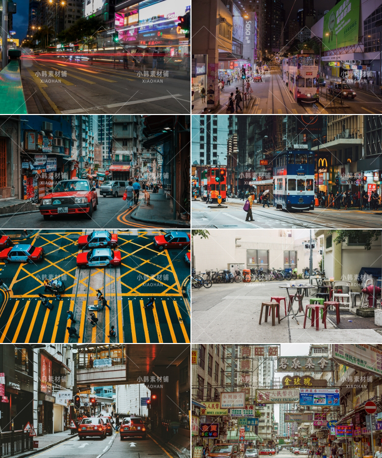 香港城市风景横版高清抖音自媒体pr剪辑背景图片素材