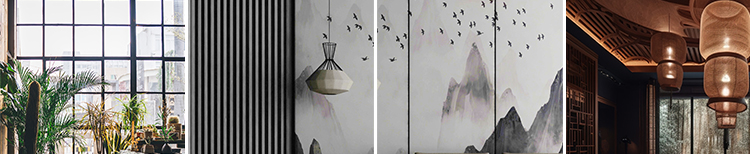 中国风复古茶室禅意古风意境室内窗外风景虚拟直播间背景图片素材