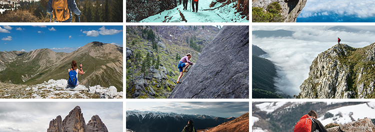 攀岩登顶户外运动健身雪山登山勇攀高峰爬山励志前行图片设计素材