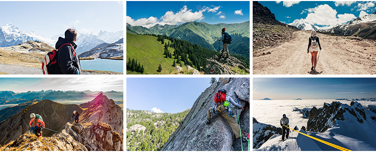 攀岩登顶户外运动健身雪山登山勇攀高峰爬山励志前行图片设计素材