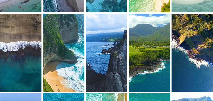 自然风景大海山川山河大海岛屿海边抖音快手自媒体高清短视频素材