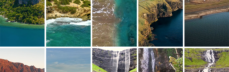 自然风景大海山川山河大海岛屿海边抖音快手自媒体高清短视频素材