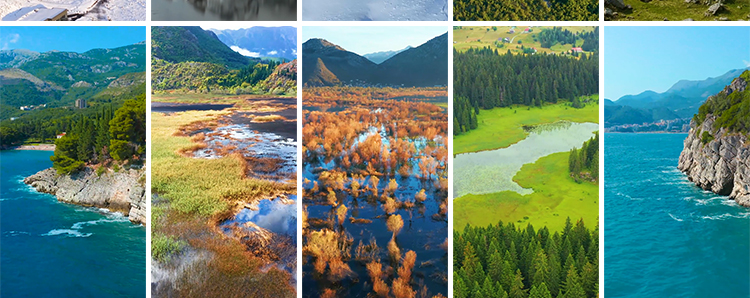 自然风景大海山川山河大海岛屿海边抖音快手自媒体高清短视频素材