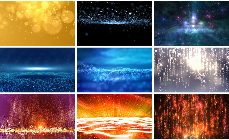 唯美梦幻粒子星空光酒吧表演出直播动态背景舞台LED高清视频素材