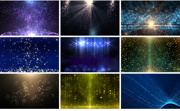 唯美梦幻粒子星空光酒吧表演出直播动态背景舞台LED高清视频素材