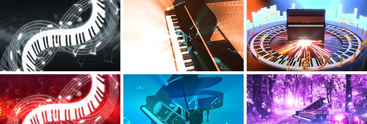 梦幻钢琴唯美琴键浪漫钢琴按键演奏表演晚会演出LED背景视频素材