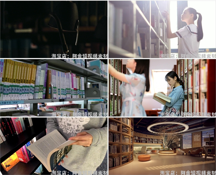 看书学习写作阅读资料读书馆书店翻书书写书架书籍书房短视频素材