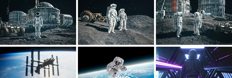 航天宇航太空人科幻宇宙飞船科技航空宇航员科学探索背景视频素材