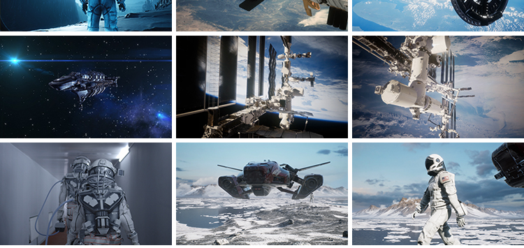 航天宇航太空人科幻宇宙飞船科技航空宇航员科学探索背景视频素材