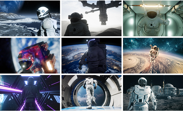 航天宇航太空人科幻宇宙飞船科技航空宇航员科学探索背景视频素材