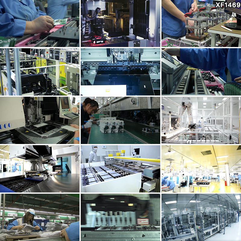 电子厂工人流水线车间工厂电子科技制造组装高清实拍剪辑视频素材