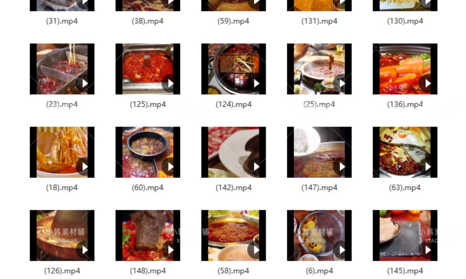 美食火锅涮锅配菜横版高清抖音自媒体pr剪辑背景视频素材