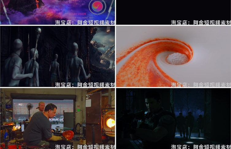 4K自然风景视频电视手机品牌商场演示片超高清素材人文美食测试片