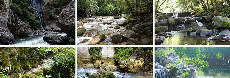 4K山水河流瀑布风景湖泊水流小溪山涧岩石头峡谷实拍剪辑视频素材