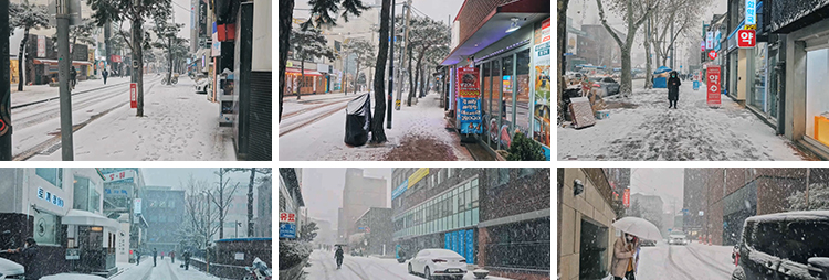 城市街道雪景下雪天夜晚街头人流车流冬天冬季雪花走拍短视频素材