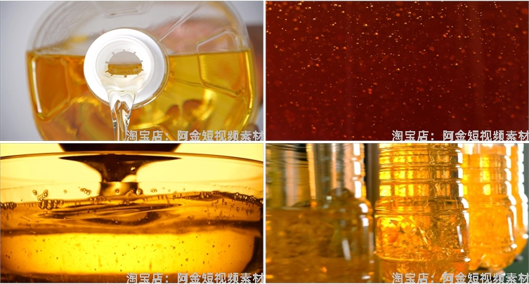 食用油倒油花生油菜籽油植物鲜榨工厂生产线视频高清实拍素材剪辑