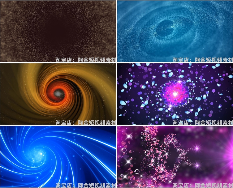 唯美粒子大舞蹈旋涡旋转穿梭抖音绿幕动态直播间led背景视频素材