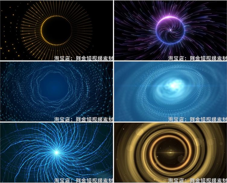 唯美粒子大舞蹈旋涡旋转穿梭抖音绿幕动态直播间led背景视频素材