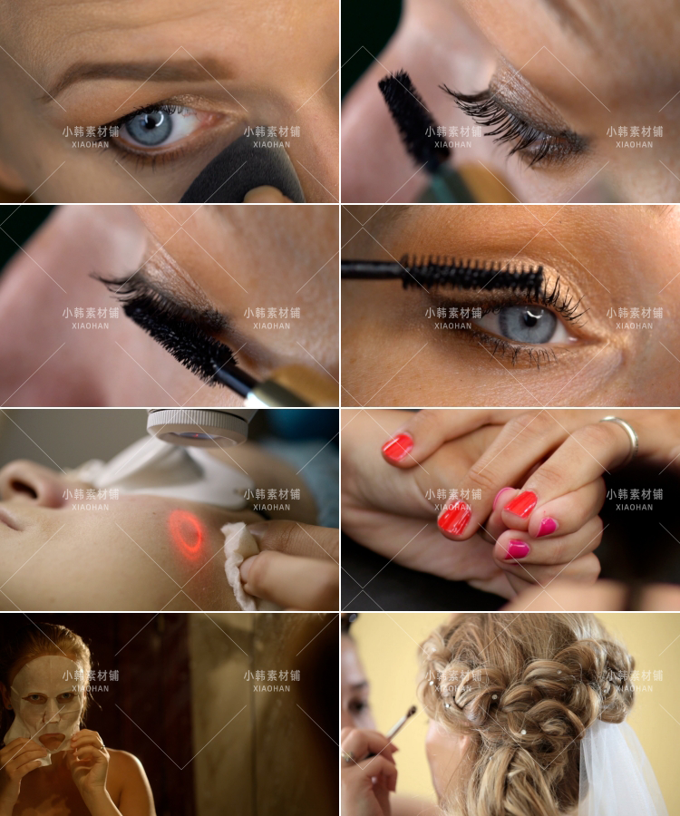 美容化妆横版高清抖音自媒体pr剪辑背景视频素材