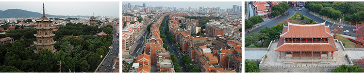 泉州古建筑古城历史古街旅游风景点景区城市全景延时摄影视频素材