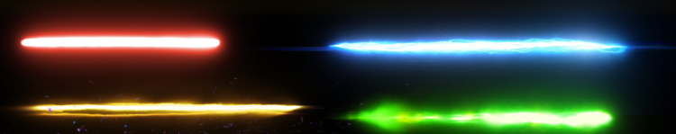 魔法能量激光线电流火焰冲击波粒子特效合成MOV透明通道视频素材