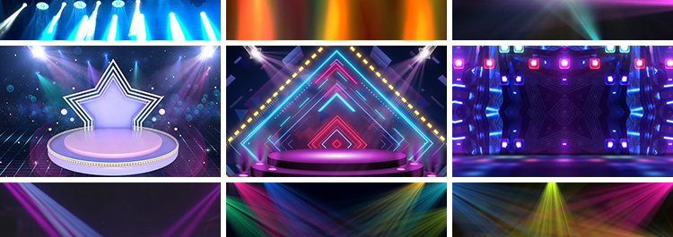 酒吧舞蹈晚会舞台灯光扫光表演出动态直播大屏幕LED背景视频素材