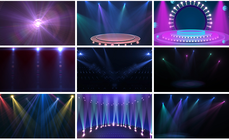 酒吧舞蹈晚会舞台灯光扫光表演出动态直播大屏幕LED背景视频素材