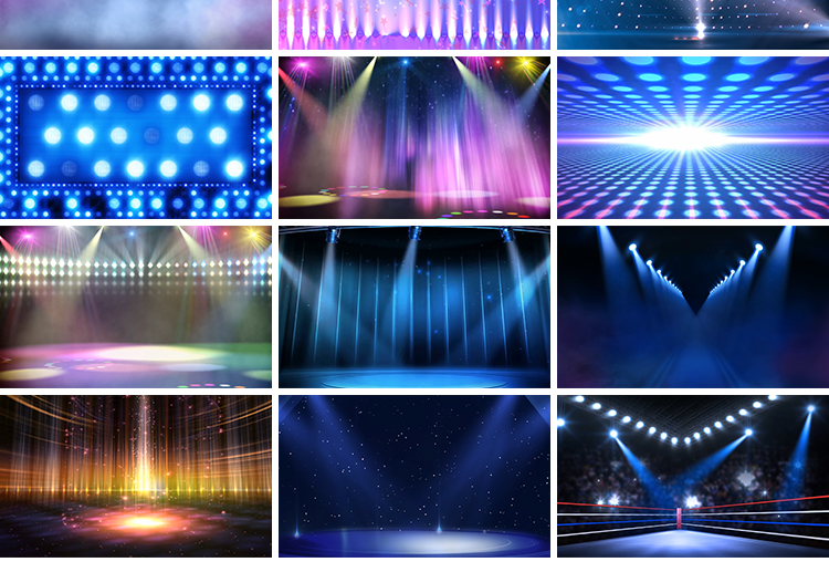 酒吧舞蹈晚会舞台灯光扫光表演出动态直播大屏幕LED背景视频素材