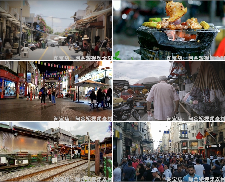 国外百姓市井生活日常人物生活街头小吃街巷人间烟火实拍视频素材