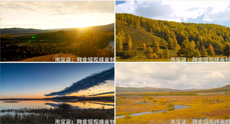 内蒙古阿尔山风光天池杜鹃湖航拍风景素材高清旅游景点抖音短视频