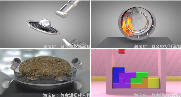 三维球体流体C4D4u小说推文素材解压减自媒体高清横屏国外短视频