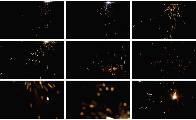 电焊火花火星火花四溅粒子爆炸ae_pr特效mov透明通道后期视频素材