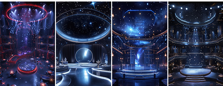 灯光秀室内氛围音乐唱歌蹦迪跳舞舞台动态视频绿幕直播间图片素材