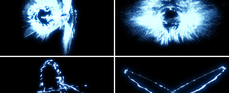 蓝色能量冲击波爆炸粒子动画pr_ae合成特效果MOV透明通道视频素材