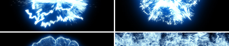 蓝色能量冲击波爆炸粒子动画pr_ae合成特效果MOV透明通道视频素材