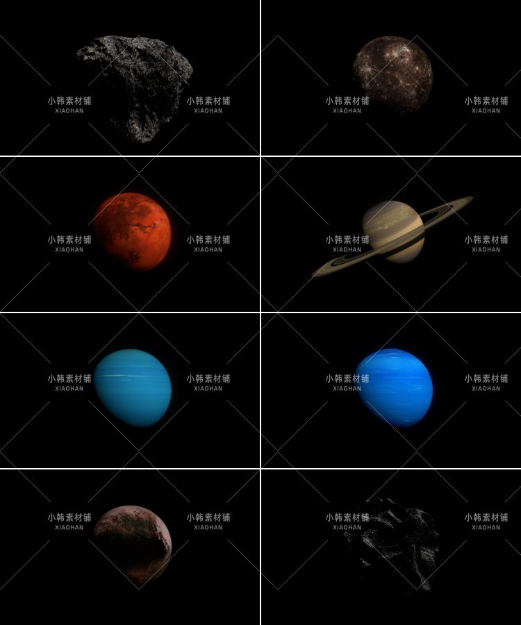 高清4K科幻星球陨石太空行星黑洞地球星空PR合成特效视频图片素材