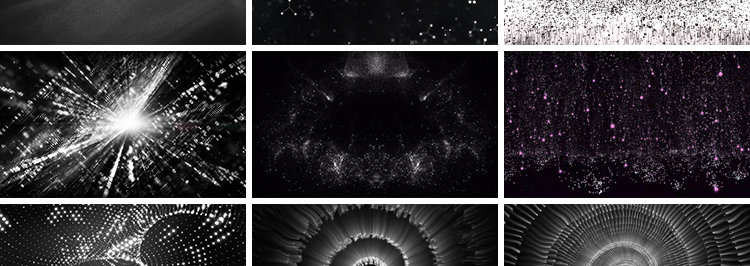 炫酷黑色粒子科技线条黑白曲线粒子抽象流动特效LED背景视频素材