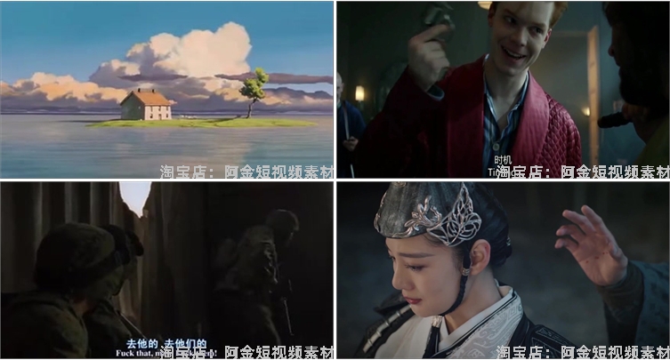 影视混剪电影电视剧解说文案卡点抖音中视频自媒体高清素材剪辑