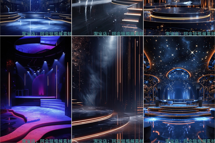 舞台灯光娱乐舞蹈唱歌主播虚拟绿幕动态直播间背景视频图片素材