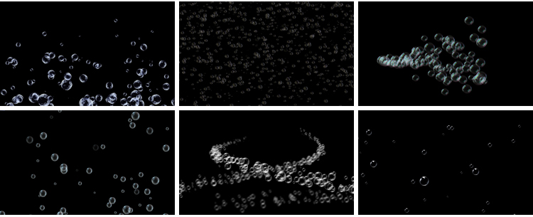 气泡泡小水泡上升水下水底冒泡特效彩色pr_ae透明底通道视频素材