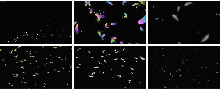白色羽毛飘落掉落飘落彩色飞舞元素特效果透明通道pr_ae视频素材