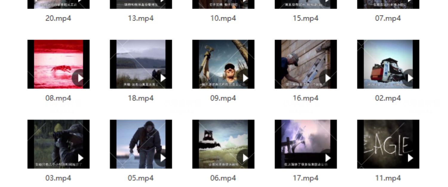 冰原生存挑战纪录片1080P自媒体电影解说抖音短视频素材全217集